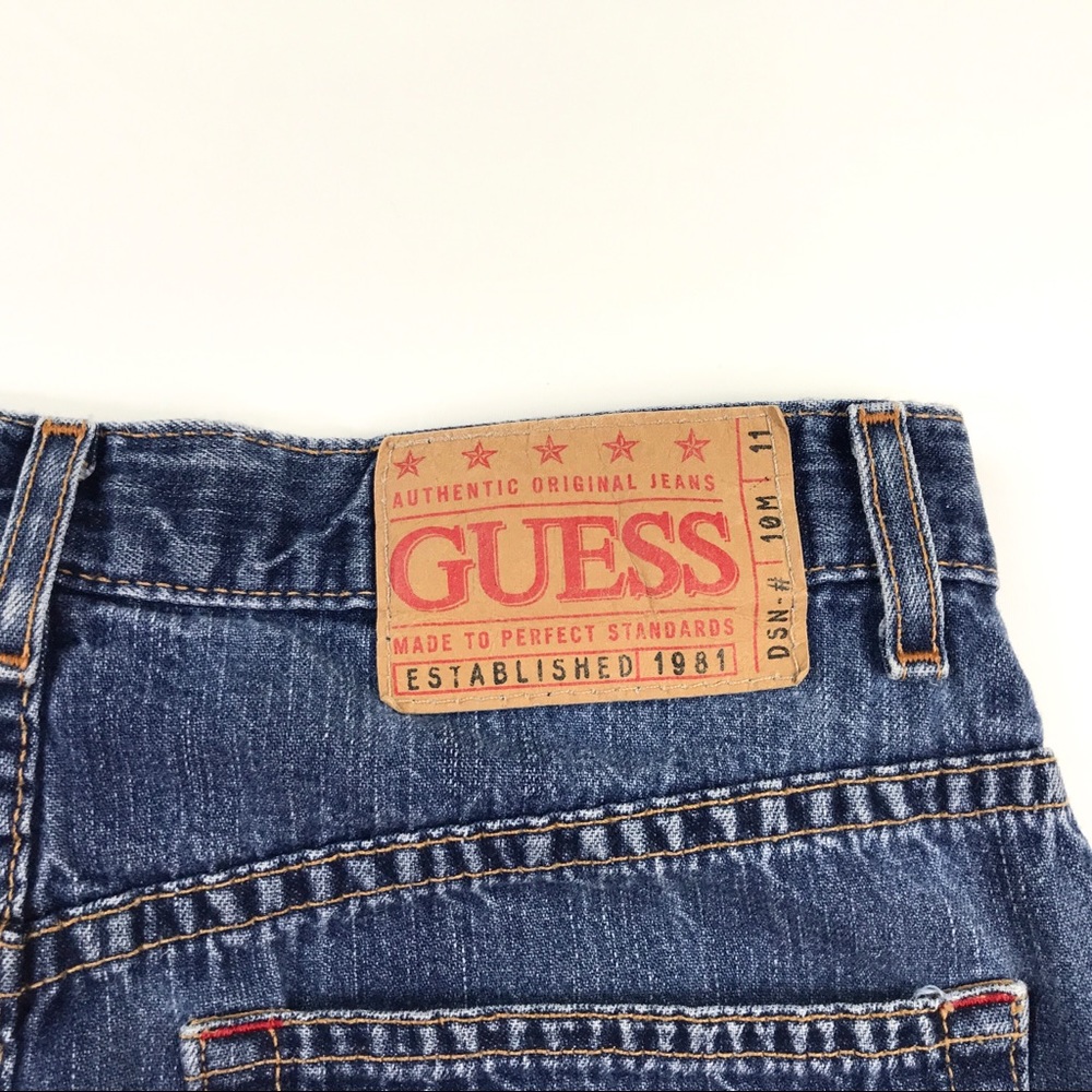 Guess Denim Pencil Skirt Size 26 Front Split - Picture 3 of 4
